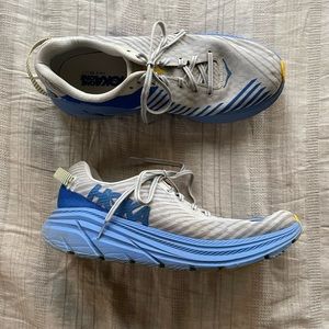 Men’s Suze 11 Hoka One One Rincon Running Shoe in Blue, Grey and Yellow